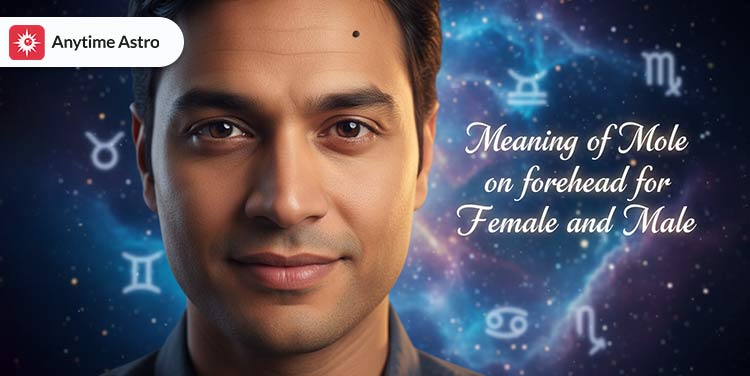 meaning of mole on forehead