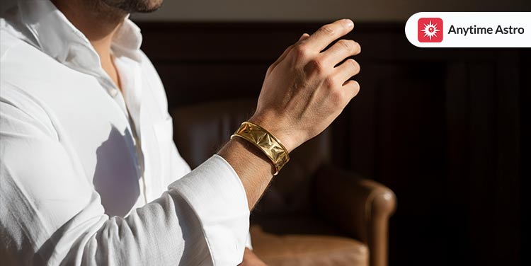 Wearing Gold Kada for Men in Astrology
