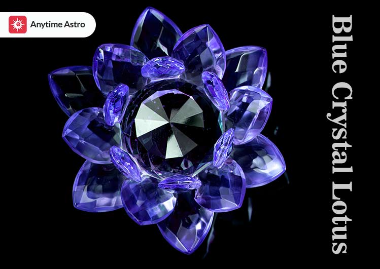 Blue crystal lotus - best Feng Shui remedy for luck