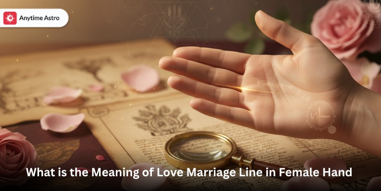 how to read love marriage line in female hand